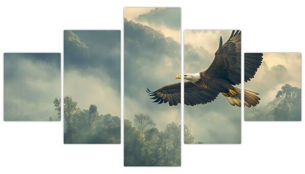 Obraz - Lecący orzeł (125x70 cm)