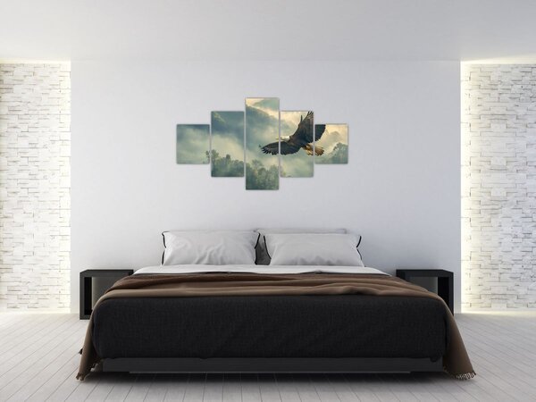 Obraz - Lecący orzeł (125x70 cm)