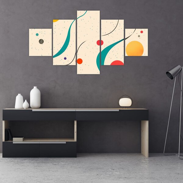 Obraz - Minimalistyczna kolorowa ilustracja (125x70 cm)