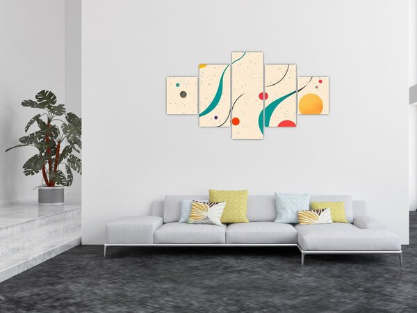 Obraz - Minimalistyczna kolorowa ilustracja (125x70 cm)