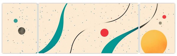 Obraz - Minimalistyczna kolorowa ilustracja (170x50 cm)