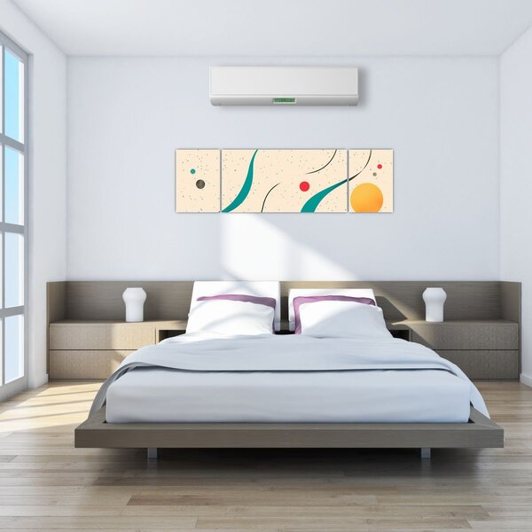 Obraz - Minimalistyczna kolorowa ilustracja (170x50 cm)