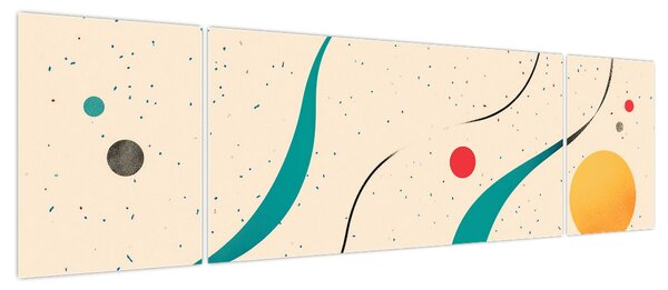 Obraz - Minimalistyczna kolorowa ilustracja (170x50 cm)