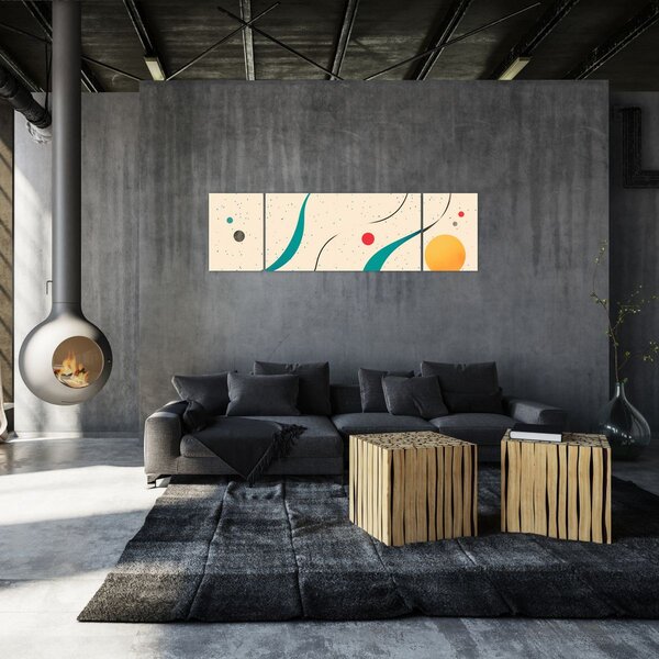 Obraz - Minimalistyczna kolorowa ilustracja (170x50 cm)