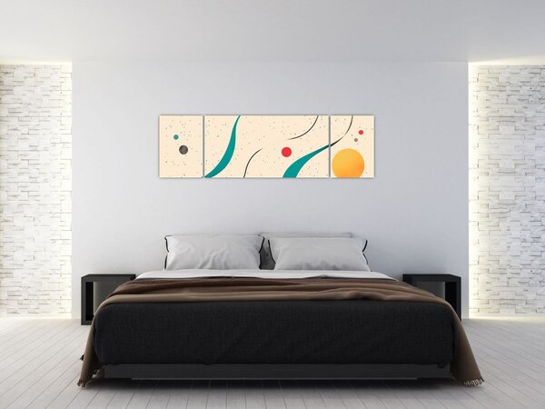Obraz - Minimalistyczna kolorowa ilustracja (170x50 cm)