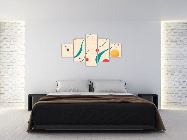 Obraz - Minimalistyczna kolorowa ilustracja (125x70 cm)