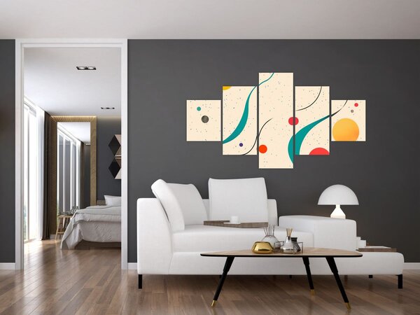 Obraz - Minimalistyczna kolorowa ilustracja (125x70 cm)