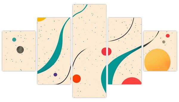 Obraz - Minimalistyczna kolorowa ilustracja (125x70 cm)