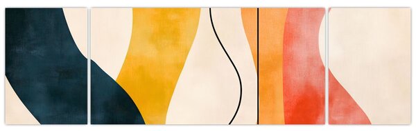 Obraz - Minimalistyczna kolorowa ilustracja II. (170x50 cm)