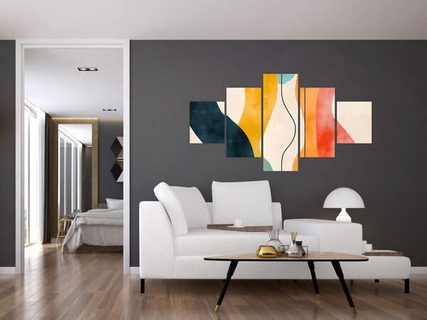 Obraz - Minimalistyczna kolorowa ilustracja II. (125x70 cm)