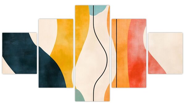 Obraz - Minimalistyczna kolorowa ilustracja II. (125x70 cm)