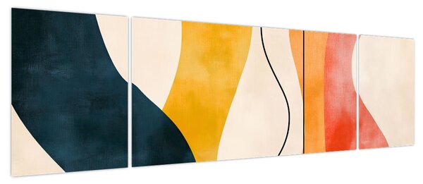 Obraz - Minimalistyczna kolorowa ilustracja II. (170x50 cm)