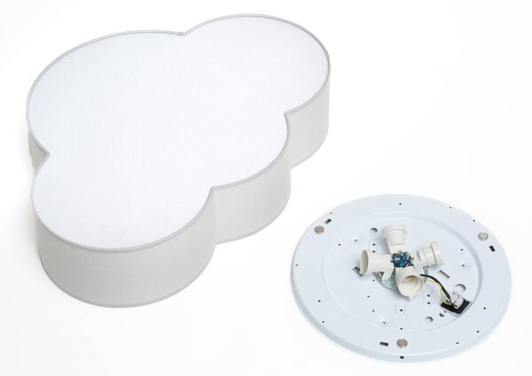 Lampa sufitowa Cloud TK Lighting, możliwość ściemniania, aluminiowy / szary / cynkowy, salon / jadalnia, tkanina / materiał / jedwab, młodzieżowy
