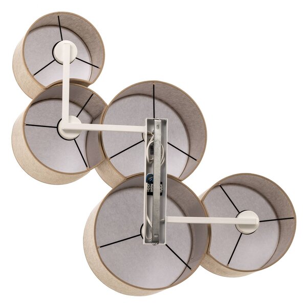 Lampa sufitowa Mona Nature TK Lighting, możliwość ściemniania, salon / jadalnia, tkanina / materiał / jedwab, nowoczesny