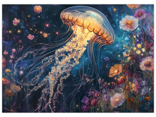 Obraz - Magiczna meduza (70x50 cm)