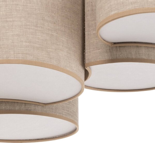 Lampa sufitowa Mona Nature TK Lighting, możliwość ściemniania, salon / jadalnia, tkanina / materiał / jedwab, nowoczesny