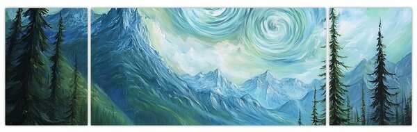 Obraz - Krajobraz z nutą Van Gogha (170x50 cm)