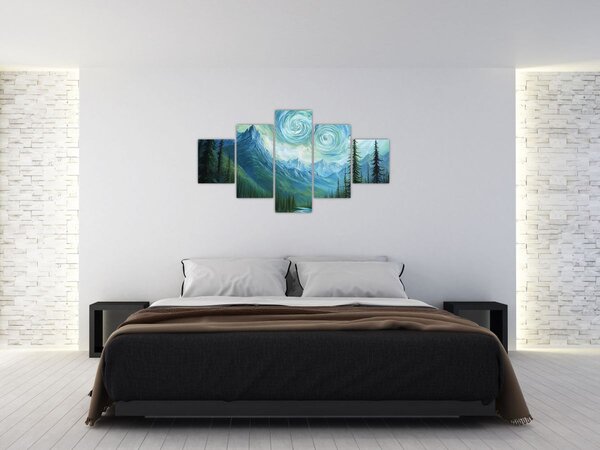 Obraz - Krajobraz z nutą Van Gogha (125x70 cm)