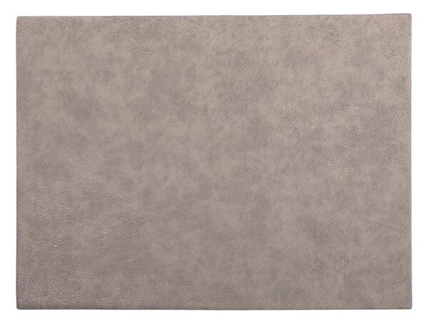 Szara mata stołowa z imitacji skóry ZicZac Troja Rectangle, 33x45 cm