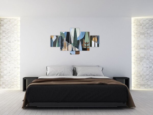 Obraz - Naturalna geometria abstrakcyjna II. (125x70 cm)