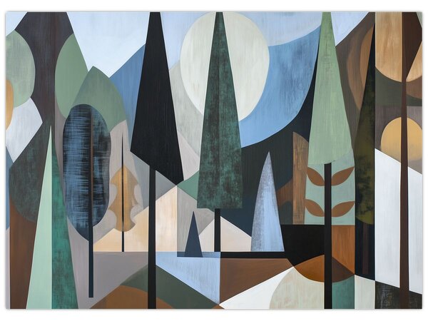 Obraz - Naturalna geometria abstrakcyjna II. (70x50 cm)