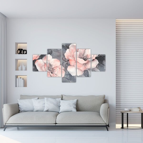 Obraz - Szkic kwiatów (125x70 cm)