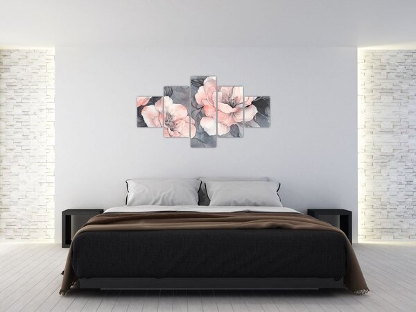 Obraz - Szkic kwiatów (125x70 cm)