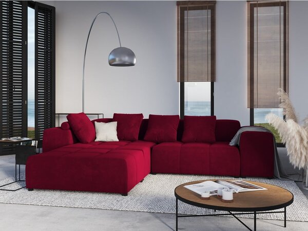 Czerwony moduł aksamitnej sofy Rome Velvet – Cosmopolitan Design