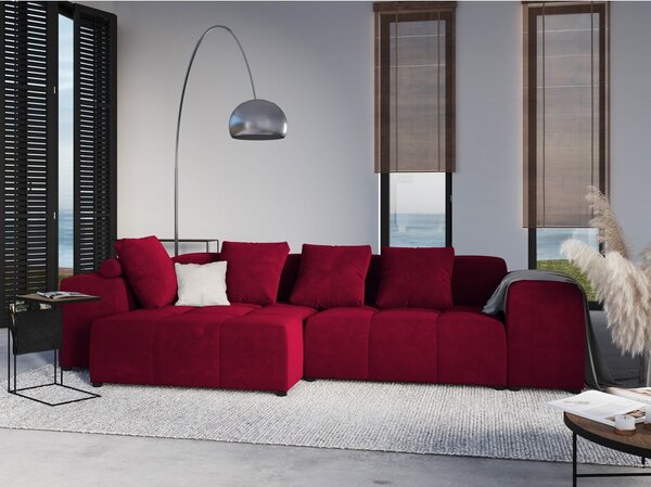 Czerwony moduł aksamitnej sofy Rome Velvet – Cosmopolitan Design