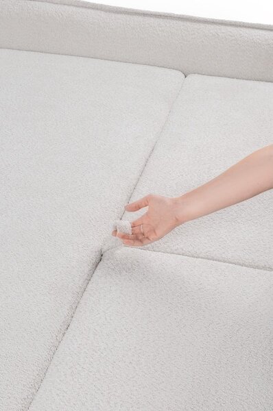 Beżowa rozkładana sofa z materiału bouclé 215 cm Patti – Bonami Selection