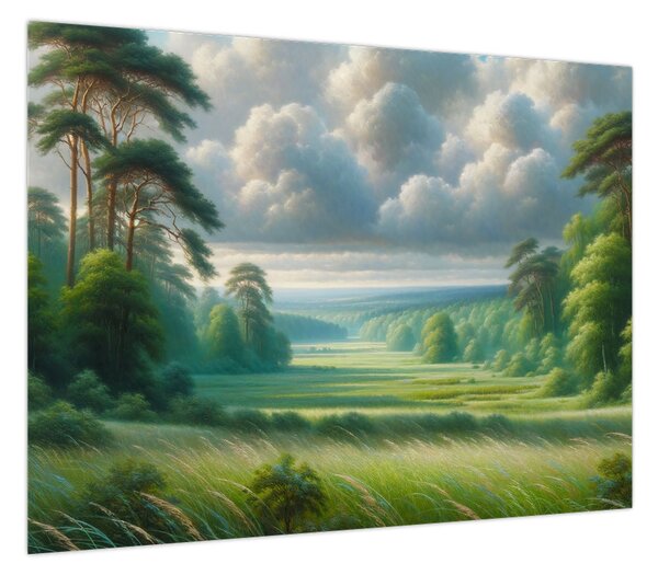 Obraz - Zielony krajobraz (70x50 cm)
