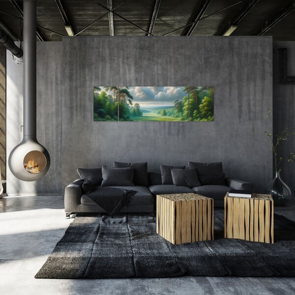 Obraz - Zielony krajobraz (170x50 cm)