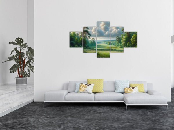 Obraz - Zielony krajobraz (125x70 cm)