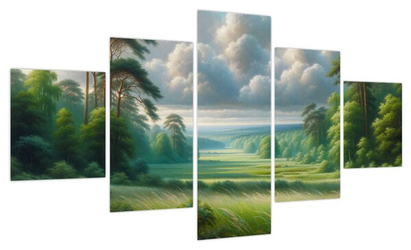 Obraz - Zielony krajobraz (125x70 cm)