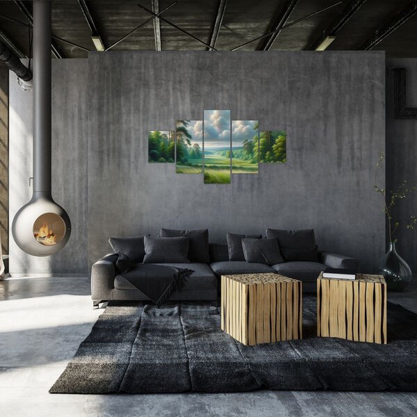 Obraz - Zielony krajobraz (125x70 cm)