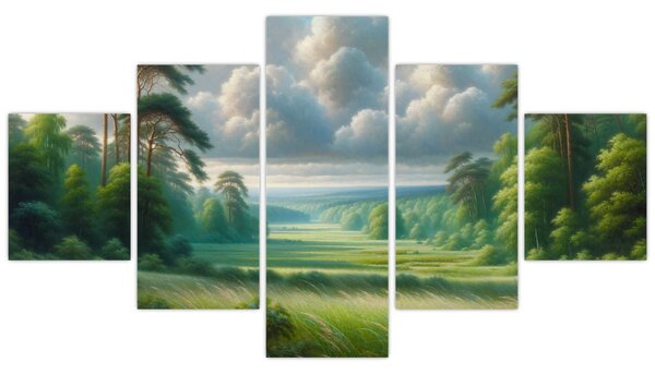 Obraz - Zielony krajobraz (125x70 cm)