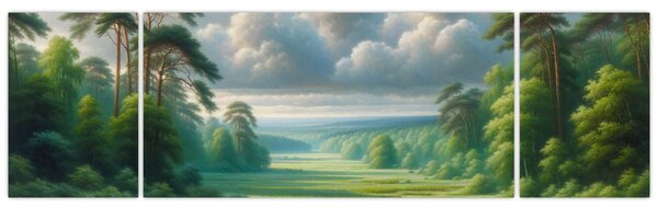 Obraz - Zielony krajobraz (170x50 cm)