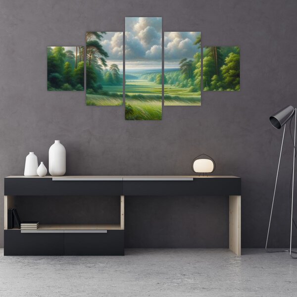 Obraz - Zielony krajobraz (125x70 cm)