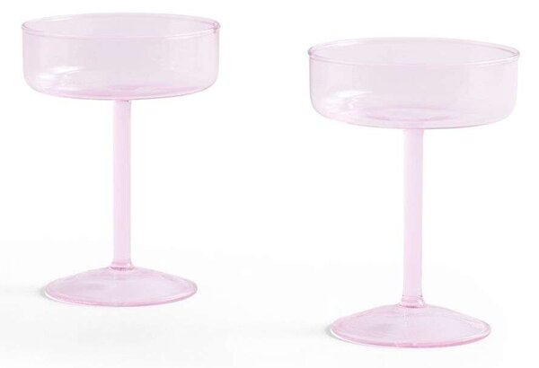 HAY - Tint Coupe Glass Set of 2 Pink HAY