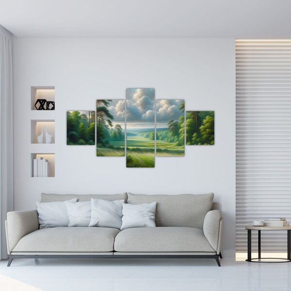 Obraz - Zielony krajobraz (125x70 cm)