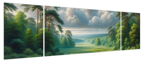 Obraz - Zielony krajobraz (170x50 cm)