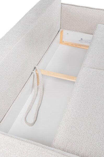 Beżowa rozkładana sofa z materiału bouclé 215 cm Patti – Bonami Selection