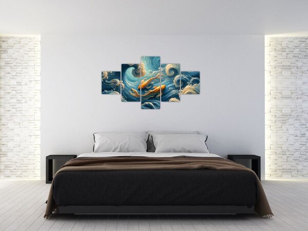 Obraz - Złote rybki (125x70 cm)