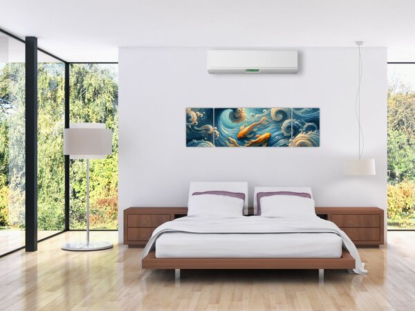 Obraz - Złote rybki (170x50 cm)