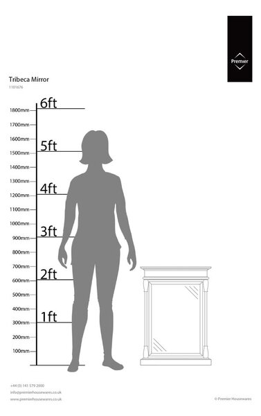 Lustro ścienne z drewnianą ramą 50x70 cm Tribeca – Premier Housewares