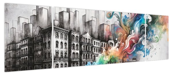 Obraz - Przemysłowe życie (170x50 cm)