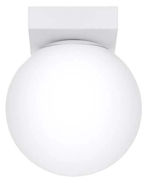 Biała lampa sufitowa ze szklanym kloszem ø 12 cm Umerta – Sollux