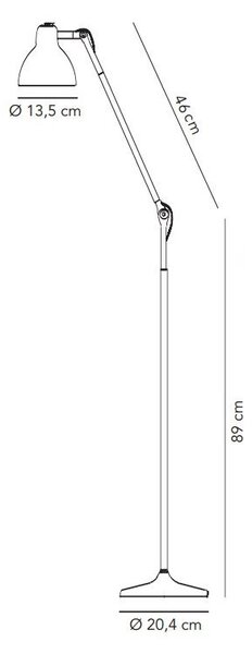 Rotaliana - Luxy F1 Lampa Podłogowa Biało/Czarna