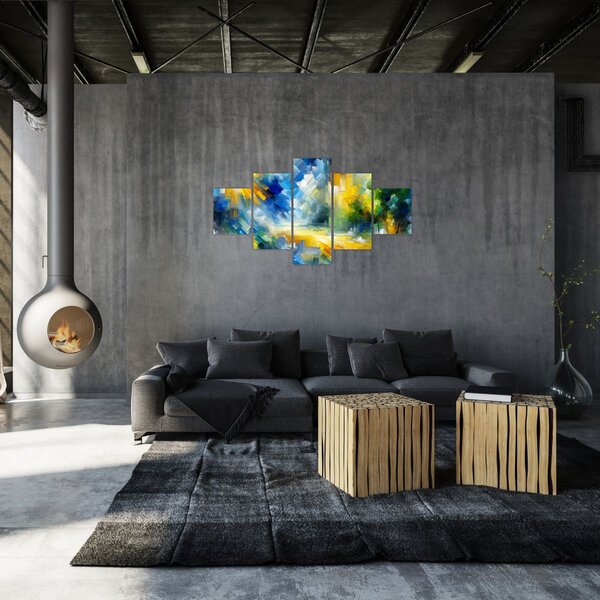 Obraz - Abstrakcyjny słoneczny dzień (125x70 cm)