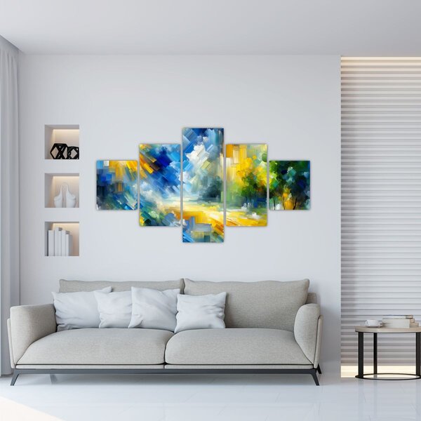 Obraz - Abstrakcyjny słoneczny dzień (125x70 cm)